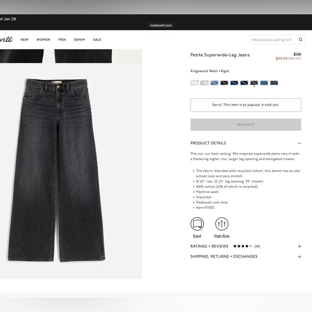 Petite Superwide-Leg Jeans - Picture 6 of 12